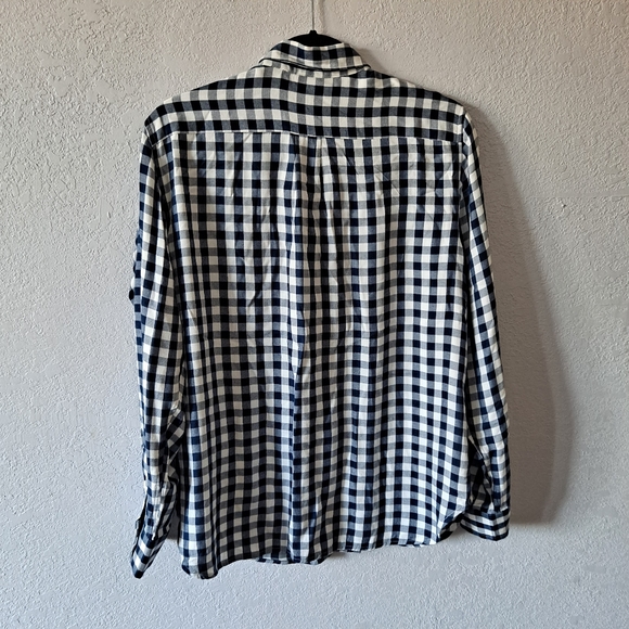 Levi's Blue and White Plaid Button Down Shirt - Picture 6 of 6